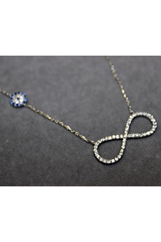 Taşlı Büyük Sonsuzluk Kolye