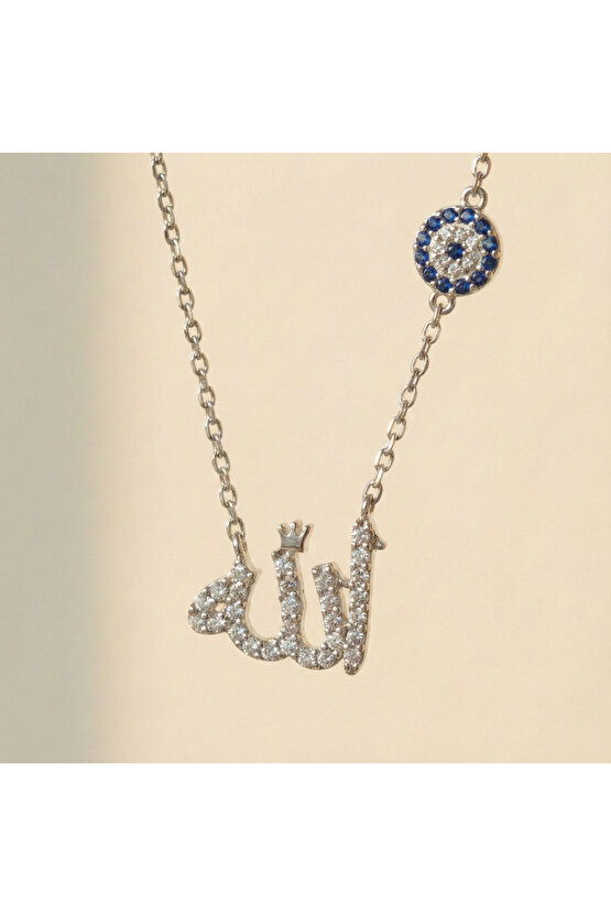 Allah Lafzı Taşlı Kolye