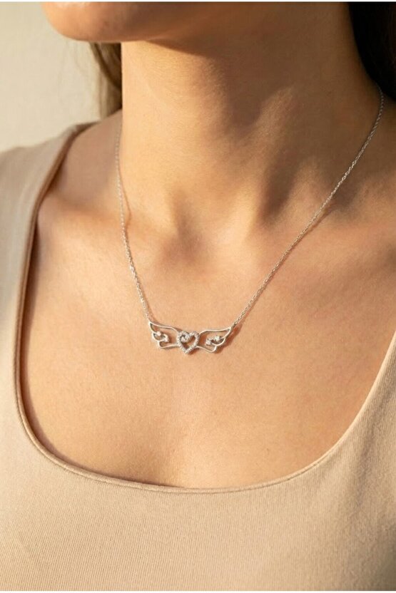 Kalpli Melek Kanadı Kolye