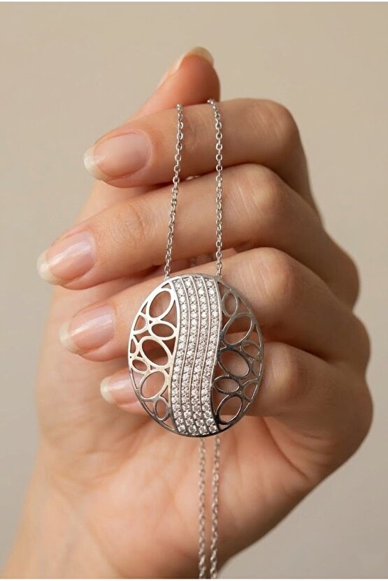 Osmanlı Motif Oval Kolye