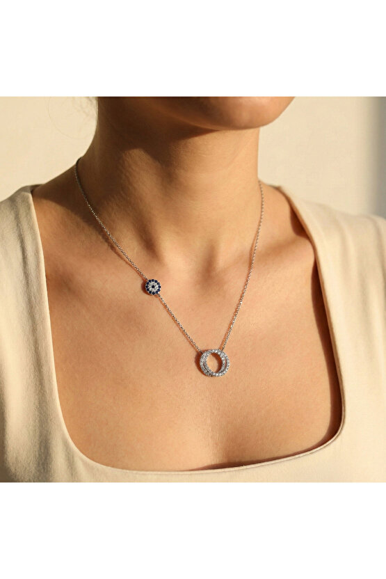 Küçük Taşlı Halka Kolye