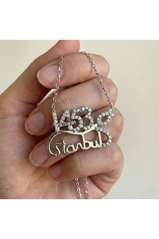 1453 Istanbul Lale Detaylı Kolye