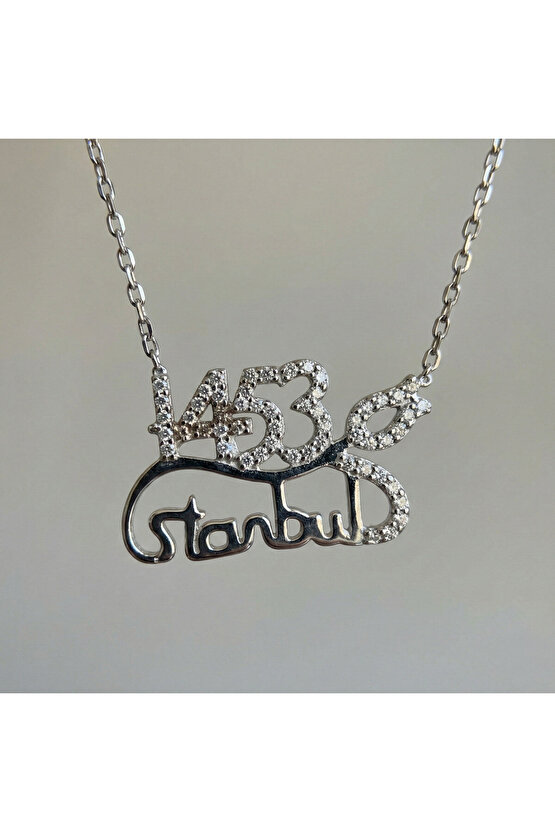 1453 Istanbul Lale Detaylı Kolye