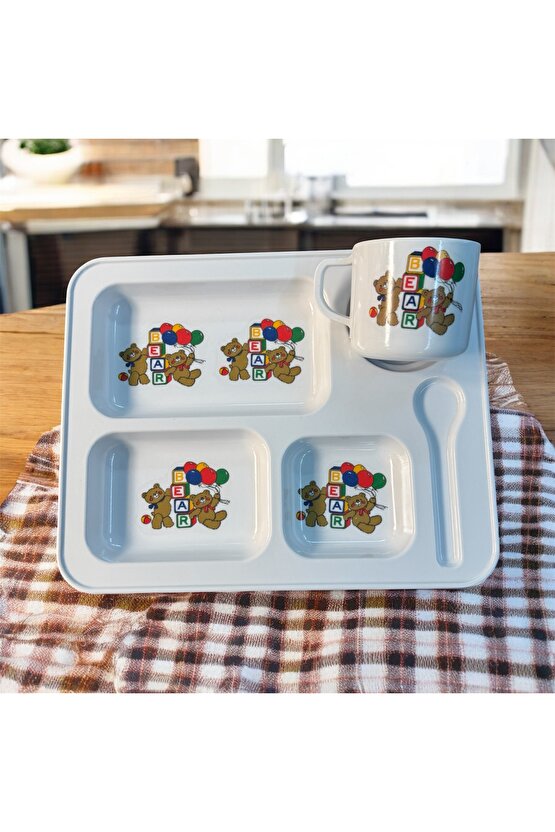 Çocuk Mama Tabak Tabldot Ve Bardağı Melamin