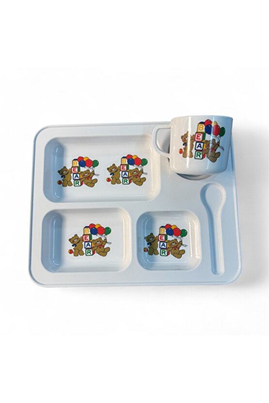 Çocuk Mama Tabak Tabldot Ve Bardağı Melamin