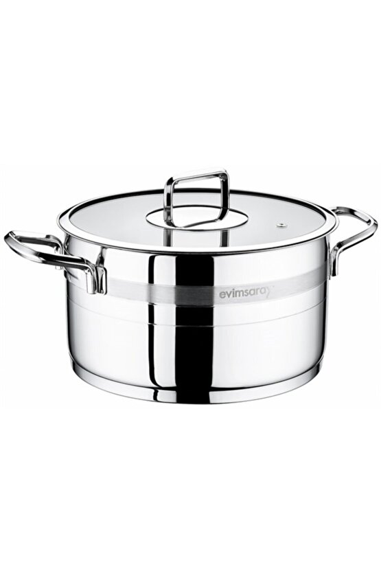 Safir 24 Cm Paslanmaz Çelik Derin Tencere