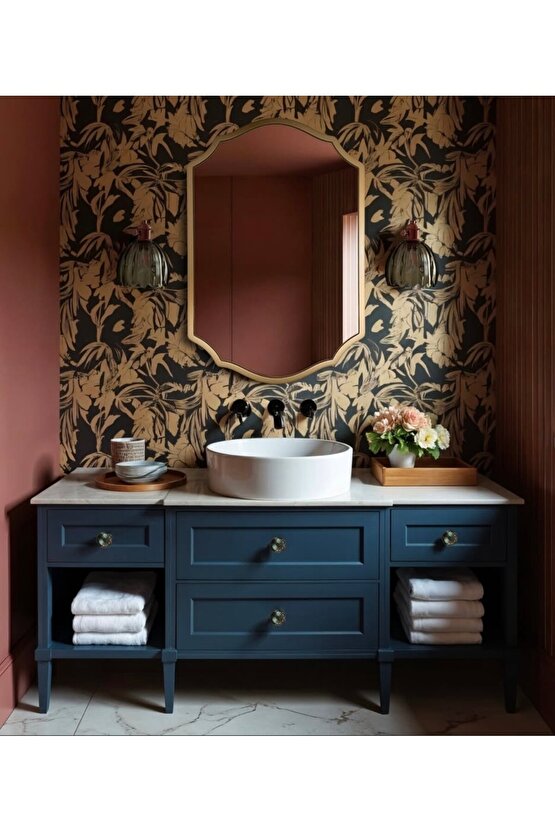 80x60 cm Çerçeveli Dekor Ayna  Banyo Aynası  Konsol Aynası