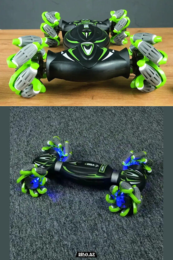 Oyuncak Uzaktan Kumanda ve Bilekten Kontrollü 2.4G Işıklı ve Müzikli Araba Çift Kumandalı