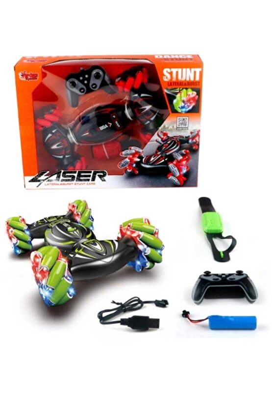 Uzaktan Kumanda ve Bilekten Kontrollü 2.4G Işıklı ve Müzikli Araba