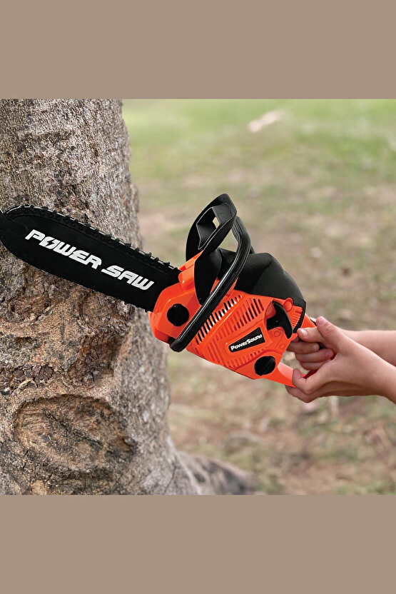 Oyuncak Sesli ve Hareketli Gerçekçi Elektrikli Testere Pilli Ağaç Kesme Oyun Testeresi