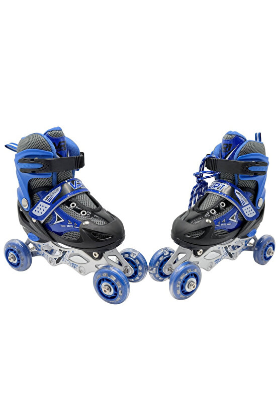 Işıklı Ayarlanabilir (Alıştırma ve Sıralı) Paten L Beden 38-41 Numara Çocuk Pateni