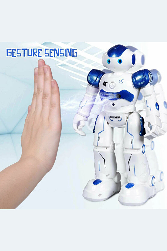 Oyuncak Uzaktan Kumandalı Robot El Sensörlü Şarjlı Moonwalk Yürüyen Hareketli Robot