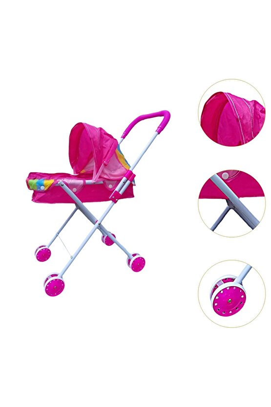 Oyuncak Katlanabilir Metal Beşik Bebek Arabası (Puset)