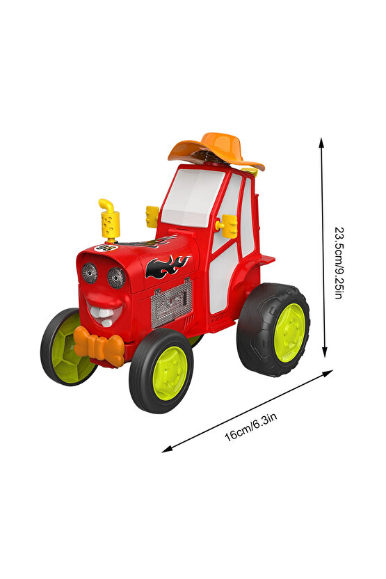 Oyuncak Şarjlı Sesli ve Işıklı Uzaktan Kumandalı Dans Eden Çılgın Traktör Araba