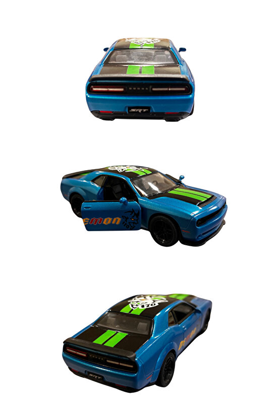 Die-Cast Kinsmart Koleksiyonluk Gerçekçi Lisanslı Metal 2023 Dodge Challenger SRT Demon Model Araba