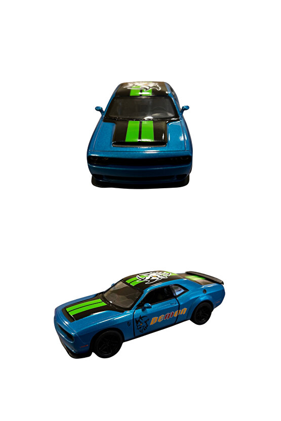 Die-Cast Kinsmart Koleksiyonluk Gerçekçi Lisanslı Metal 2023 Dodge Challenger SRT Demon Model Araba