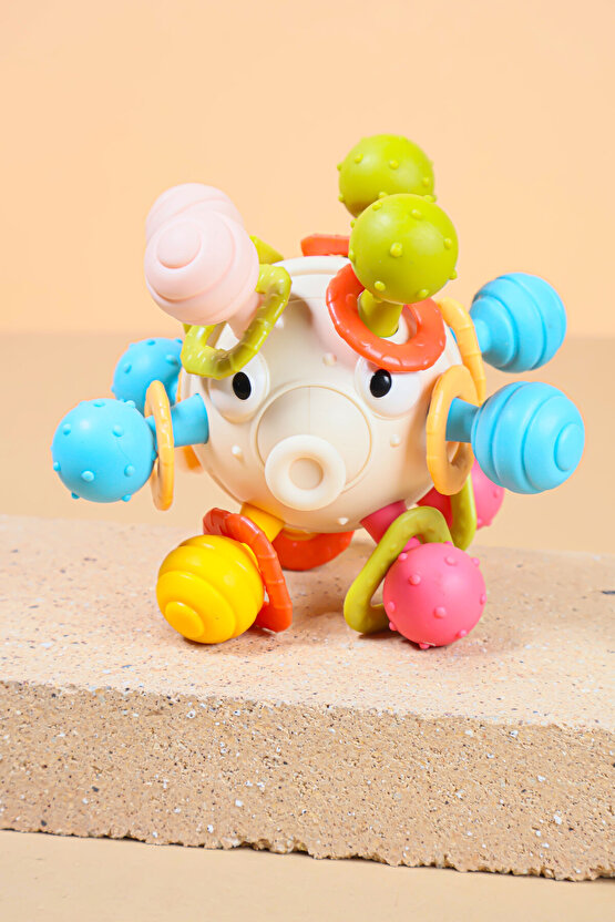 Oyuncak Eğitici Dönen Kirpi Balığı Diş Kaşıyıcı Bebek Aktivite Oyuncağı