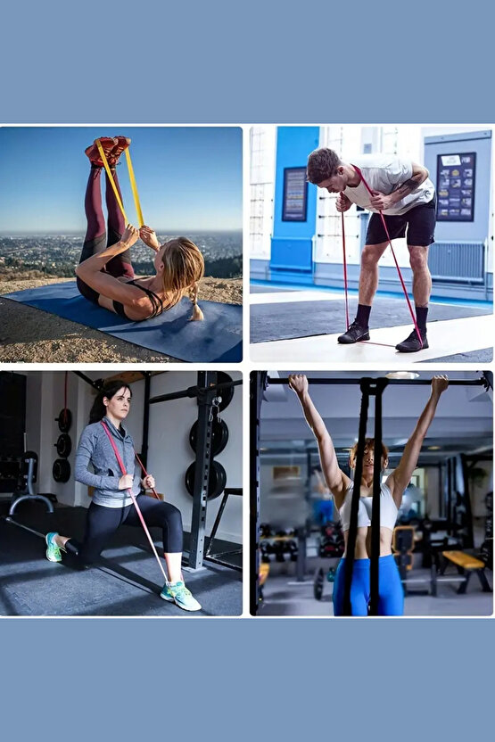 Latex Güç Bandı Direnç Lastiği Fitness Pilates Kondisyon CrossFit Zayıflama Bandı