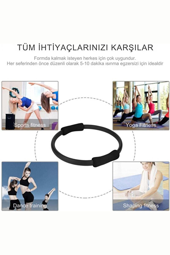 Pilates Çemberi Sünger Sırt Kol Kalça Bacak ve Pelvik Kasları Geliştirmeye Yardımcı Alet