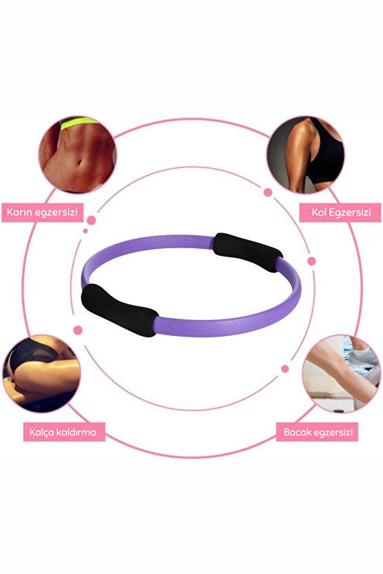Pilates Çemberi Sünger Sırt Kol Kalça Bacak ve Pelvik Kasları Geliştirmeye Yardımcı Alet