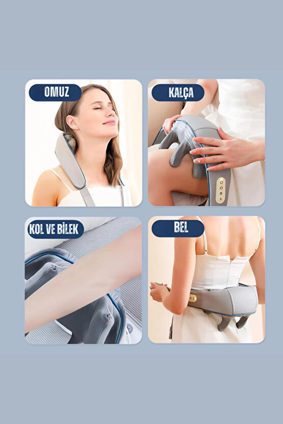 İnsan Eli Hissi Veren Şarjlı Masaj Aleti Ovmalı, Boyun, Sırt Ve Bacak Kablosuz Masaj Cihazı
