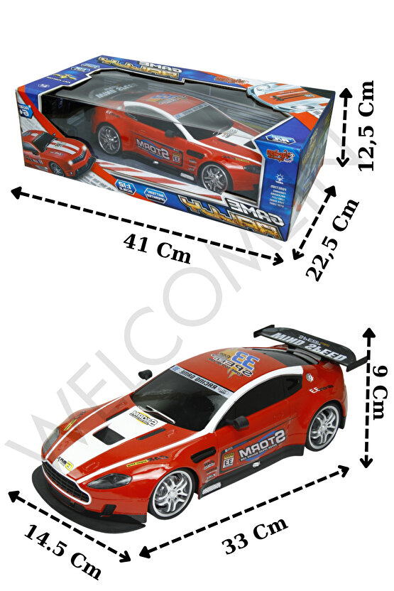 Oyuncak Kutulu Uzaktan Kumandalı Drift atabilen Full Fonksiyon Şarjlı Işıklı 1:12 Ralli Arabası