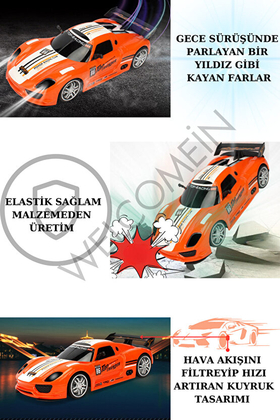 Oyuncak Kutulu Uzaktan Kumandalı Drift atabilen Full Fonksiyon Şarjlı Işıklı 1:12 Ralli Arabası