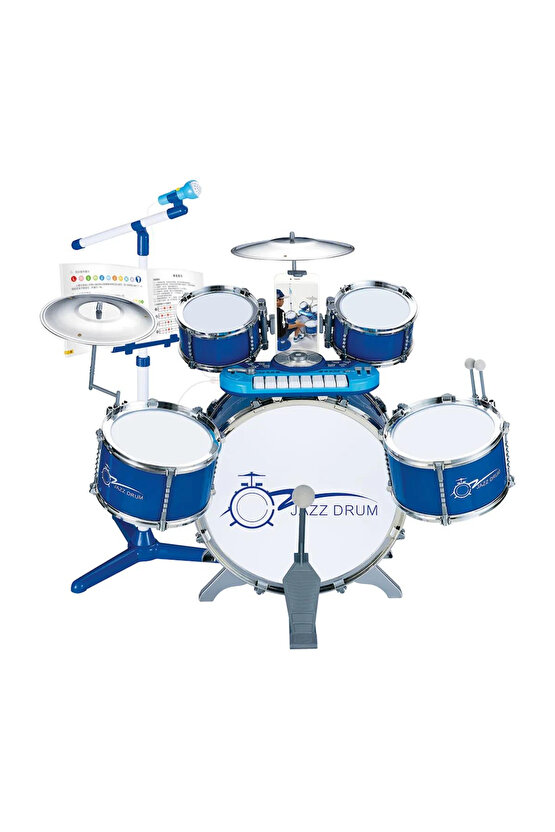 Çocuklar Için Eğitici Mikrofonlu Mp3 Çalar Bateri Caz Davul Eğitim Enstrüman Klavye Seti Müzisyen