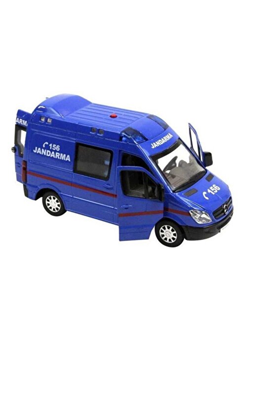 Oyuncak Metal Çek Bırak Işıklı Sesli 1:32 Ambulans Polis Itfaiye Ve Jandarma 1 Adet