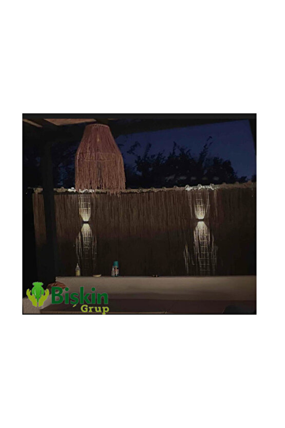 Kamış Çit – 200 CM Yükseklik x 200 Genişlik CM Hasır Çit, Natural Bambu Çit Bahçe Dekoru