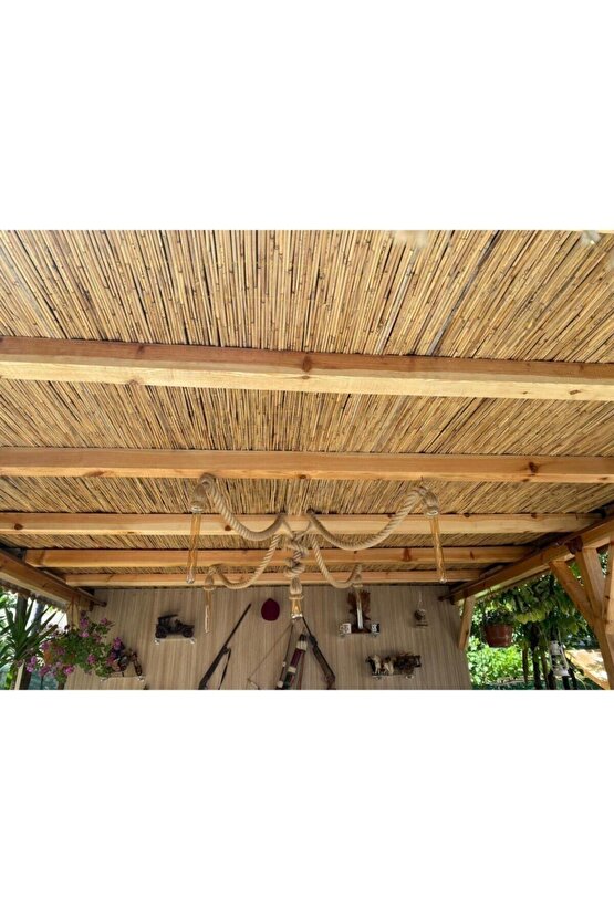 Bambu Çit Kamış Çit Hasır Çit 1,5x4,5 Metre Eni 1,5 Metre Uzunluk 4,5 Metre
