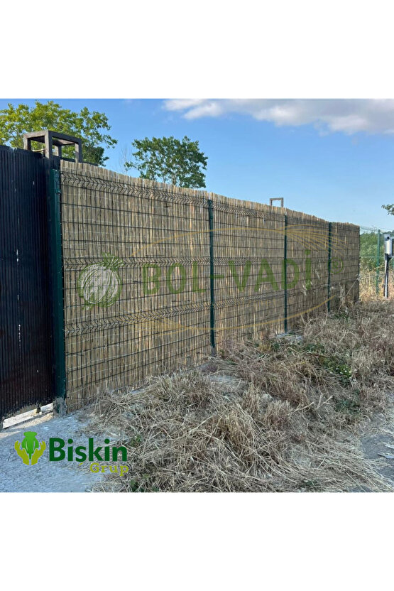 220CM Yükseklik X 150CM Genişlik Doğal Bambu Kamış Hasır Çit Dekoratif Bahçe Balkon ve Duvar Çiti .