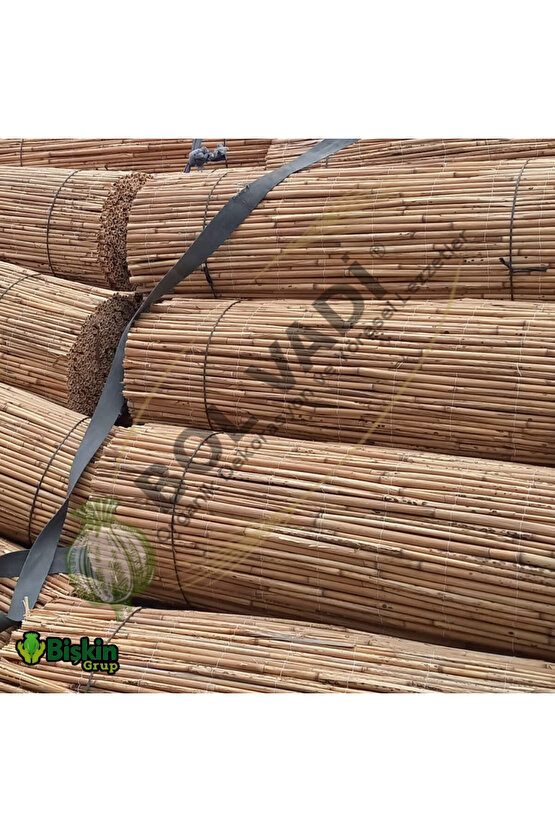 220CM Yükseklik X 400CM Genişlik Doğal Bambu Kamış Hasır Çit Dekoratif Bahçe Balkon ve Duvar Çiti .