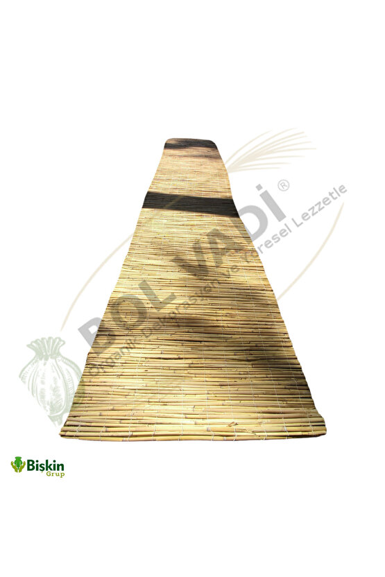 60cm x 3m Doğal Bambu Kamış Hasır Çit | Bahçe ve Balkon Dekorasyonu, Misina İpli Gölgelik
