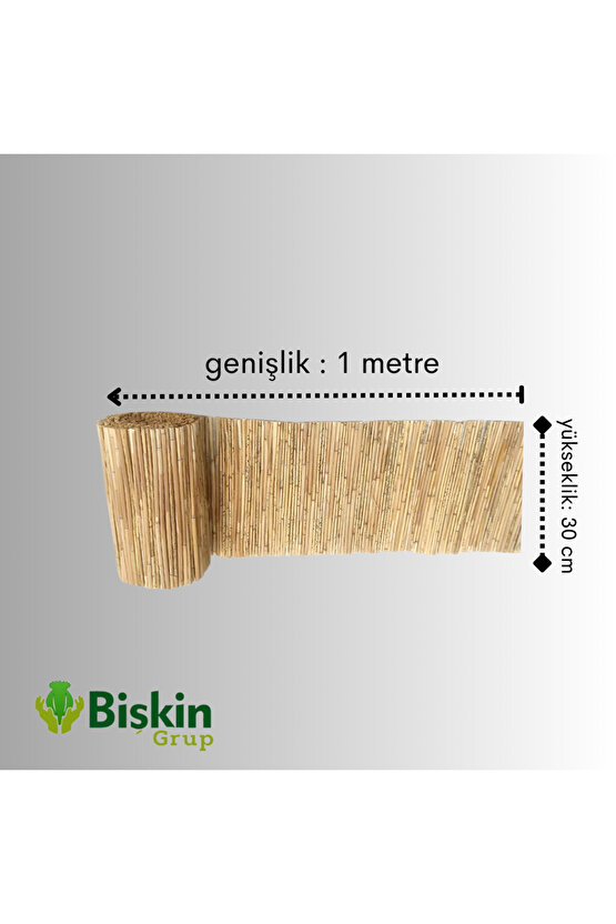 30Cm X 1M Bambu Kamış,  Hasır,Çit , Dekorasyon, Bahçe ve Balkon Çiti, Gölgelik, Reedfence , Hasır