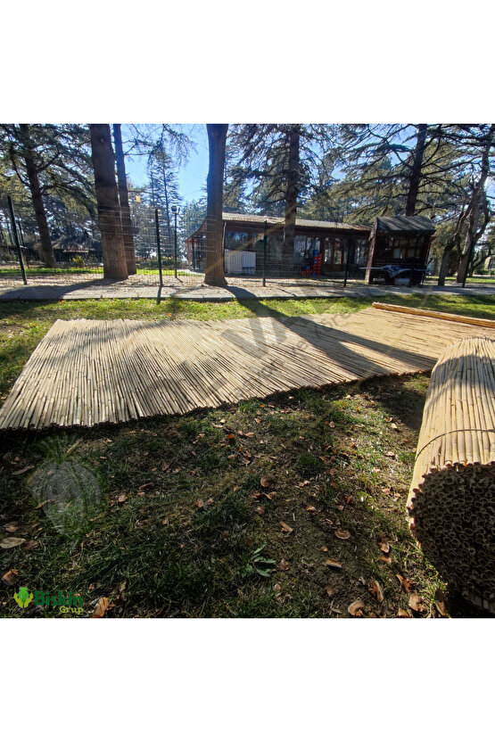 80cm X 7m Afyonkarahisardan Misina Ipli Doğal Bambu Kamış Çit,bahçe Çiti,hasır Çit, Gölgelik