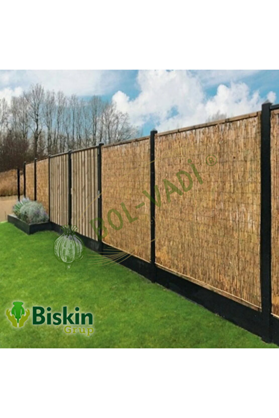 80cm X 6m Afyonkarahisardan Misina Ipli Doğal Bambu Kamış Çit,bahçe Çiti,hasır Çit, Gölgelik
