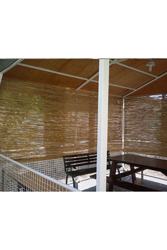 Doğal Kamış Hasır Çit 1,5m X 6m Doğal Bambu -bahçe Çiti - Gölgelik Hasır -tavan Dekorasyon