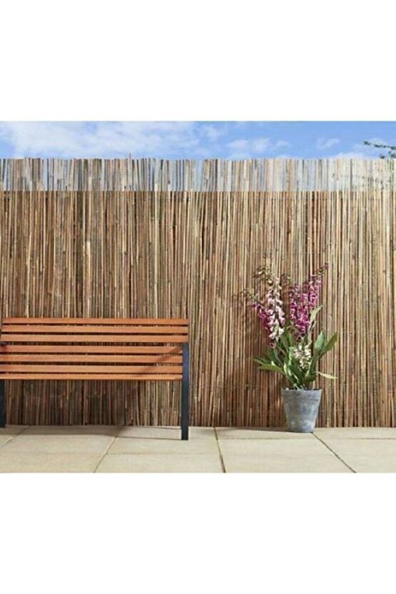 Kamış Çit Kamış Hasır Kamış Bambu 1,5*5 Metre Gölgelik Doğal Kamış Hasır Çit-gölgelik