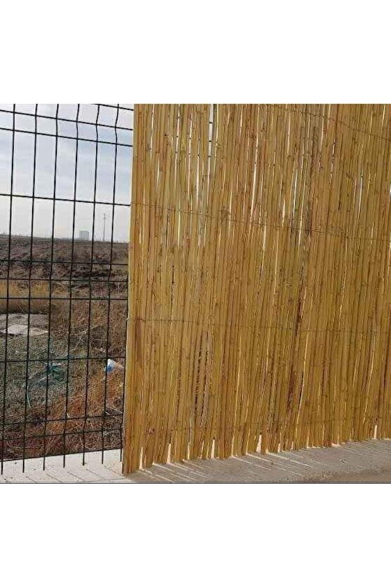 Bambu Çit Kamış Çit Doğal Bambu Çit Rulo+(1x4,5 M)eni 1 Metre- Uzunluk 4,5 Metre