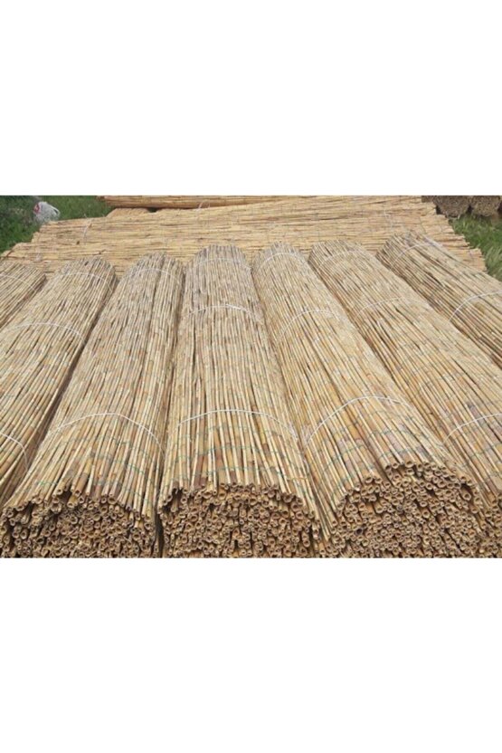 Bambu Çit Kamış Çit Doğal Bambu Çit Rulo+(1x4,5 M)eni 1 Metre- Uzunluk 4,5 Metre