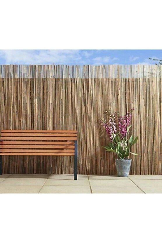Kamış Çit Kamış Hasır Kamış Bambu 1*5 Metre Gölgelik Doğal Kamış Hasır Çit- Gölgelik- Rüzgar Perdesi