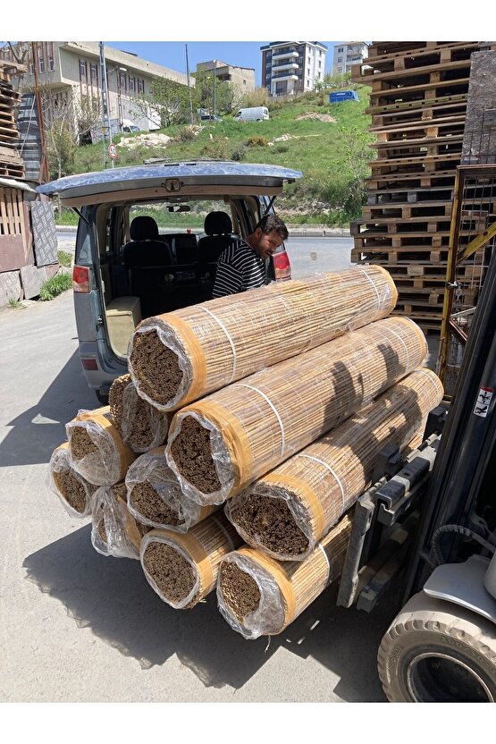 Kamış Hasır Gölgelik Bambu Çit 2 Metre X 5 Metre