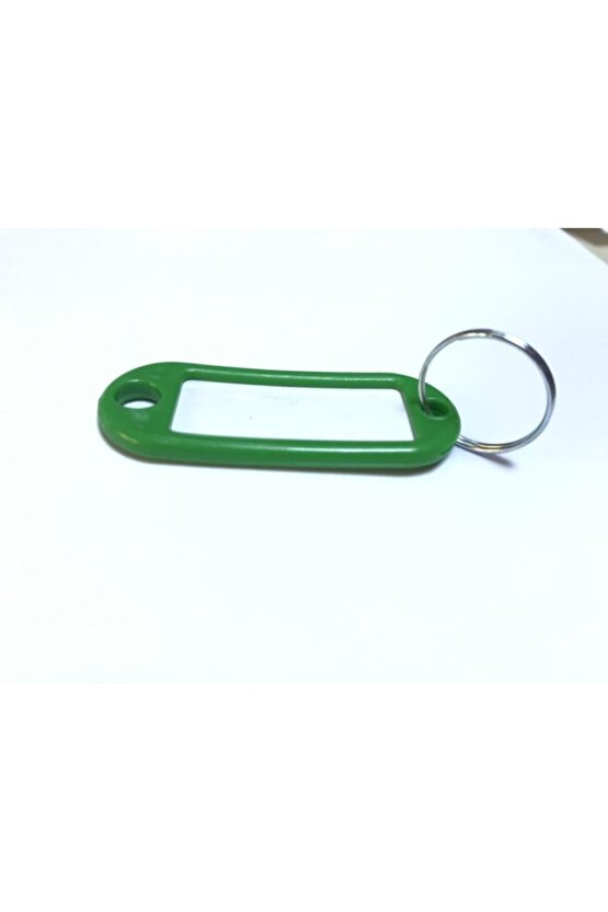 Plastik Anahtarlık 100 Adet Yeşil Renk Isimilik Kimlik Anahtarlık