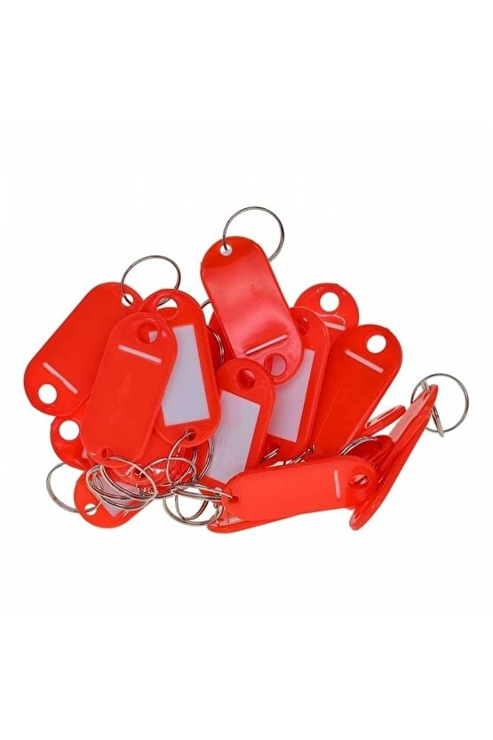 Plastik Anahtarlık Kırmızı 100lü Paket