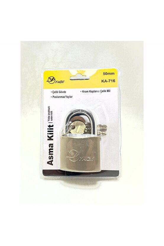 Asma Kilit 50 mm Çivi Fiam Anahtarlı