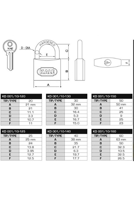 Asma Kilit Döküm 40 Mm