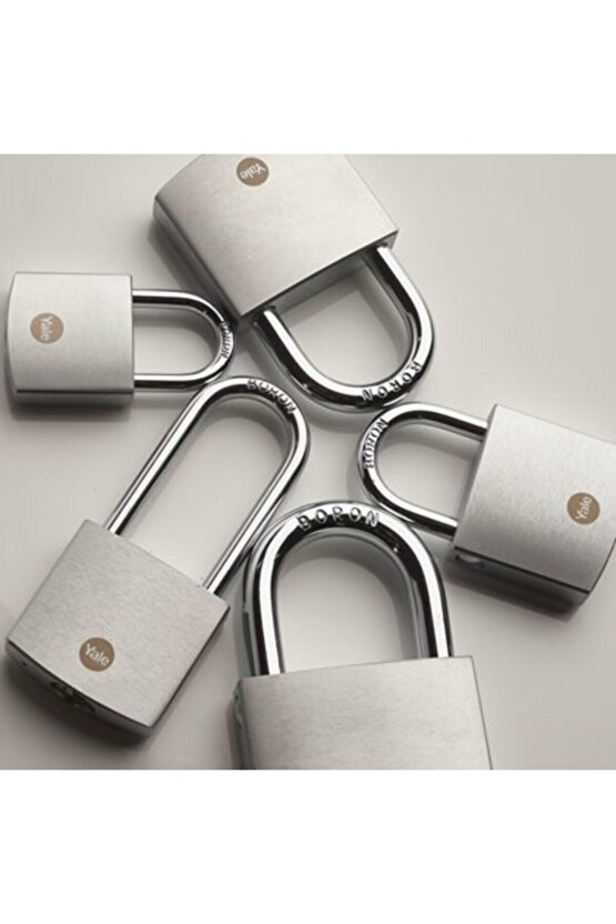 Y120b401251 - 40mm Dmu Krom Kaplamalı Asma Kilit - Yüksek Koruma - Boron Halka - 3 Anahtar