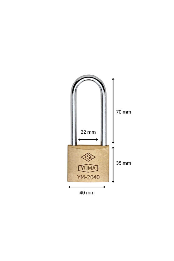 Uzun Kancalı Pirinç Asma Kilitler 40 Mm Asma Kilit Uzun Kanca