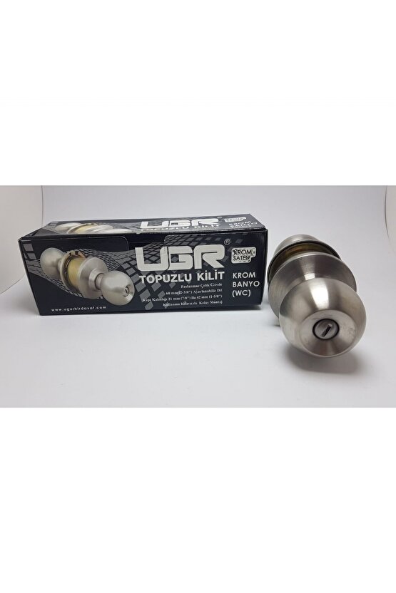 Ugr Topuzlu Kilit Ekonomik Saten Wc Düğmeli Anahtarsız